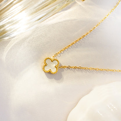 High-End Four Leaf Clover Bracelet in Titanium Steel