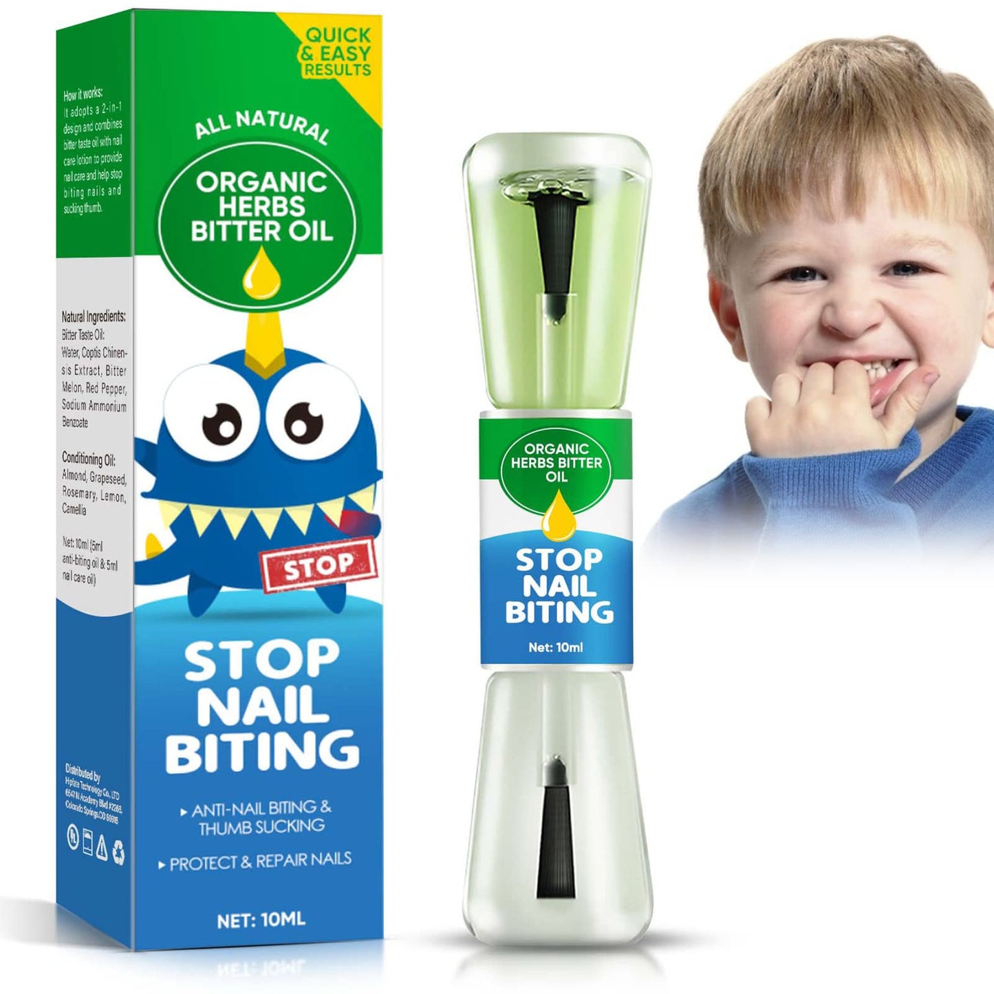 Nail Biting Treatment for Kids Thumb Sucking Stop for Kids Nail Polish for Kids Stop Sucking and Biting Nails Day Night Care