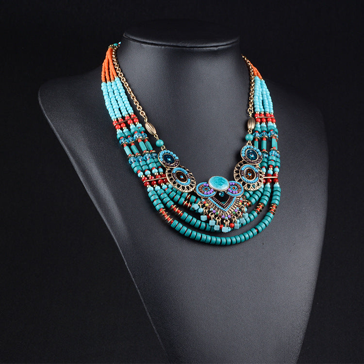 Fashionable Ethnic Style Statement Necklace - New 15 Styles