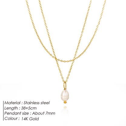 Double-Layer Pearl Necklace