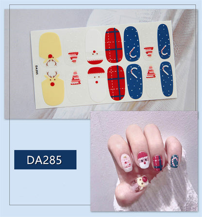 Christmas Nail Polish Film Stickers for Full Nails