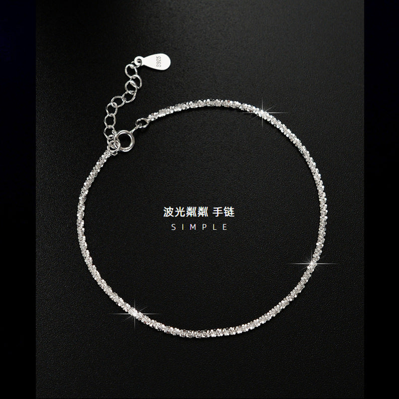 Starry Sky Flower Bracelet for Women - Silver Plated