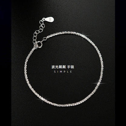 Starry Sky Flower Bracelet for Women - Silver Plated