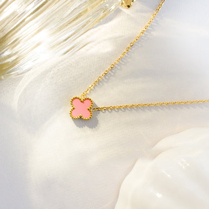 High-End Four Leaf Clover Bracelet in Titanium Steel