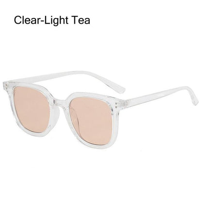 No Makeup Gradient Blush Square UV400 Protective Sunglasses