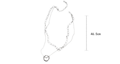 Vintage Multi-Layer Short Necklace, Fashionable Choker