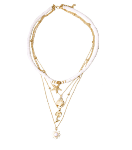 2021 Vintage Layered Necklace with Starfish Pendant