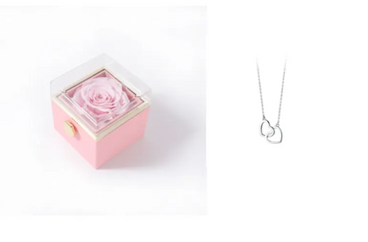 Elegant Rotating Rose Jewelry Box