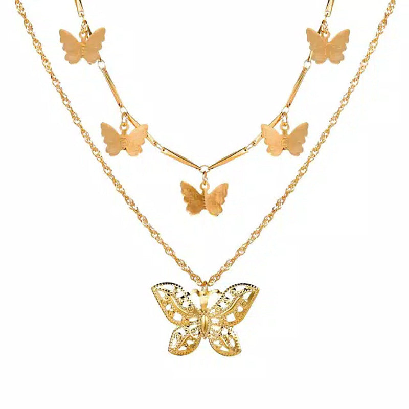 Alloy Multi-Layer Necklace with Star and Moon Pendant