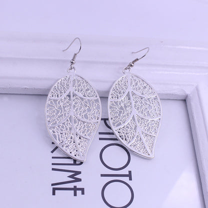 Creative Leaf Jewelry Set - Necklace & Earrings