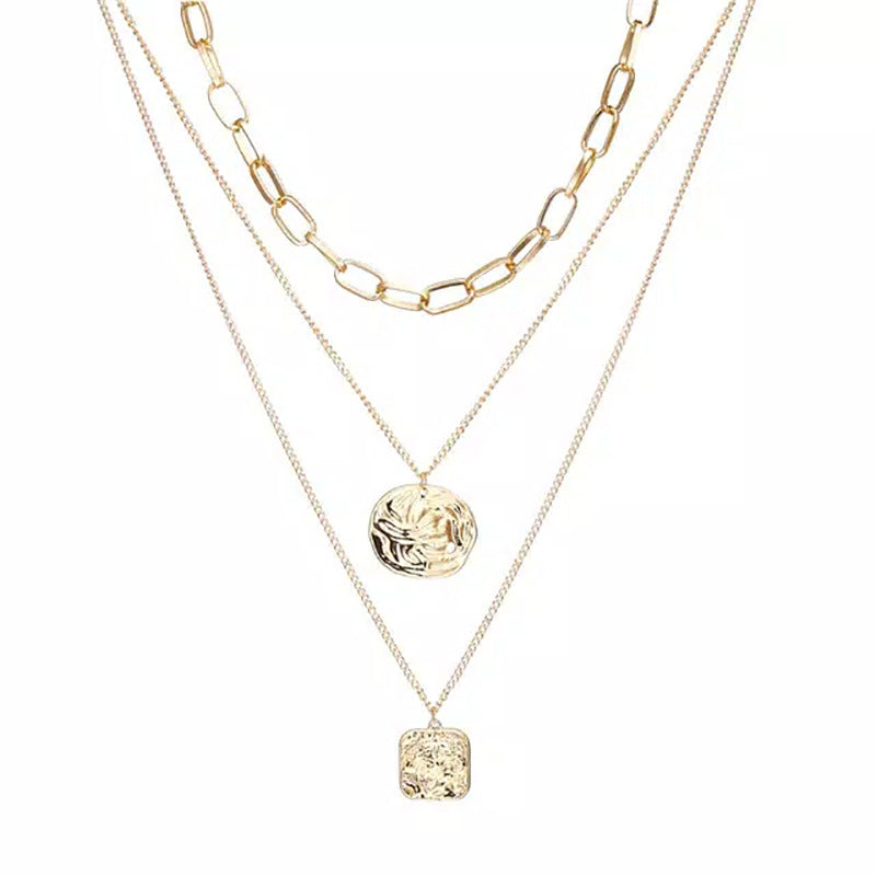 Alloy Multi-Layer Necklace with Star and Moon Pendant