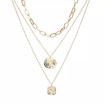 Alloy Multi-Layer Necklace with Star and Moon Pendant