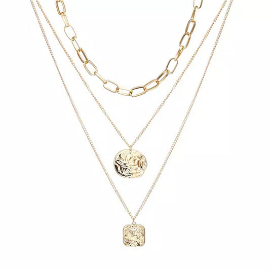 Alloy Multi-Layer Necklace with Star and Moon Pendant
