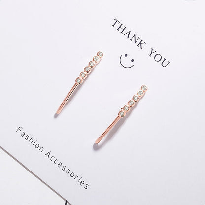 Silver Needle Jewelry Earrings