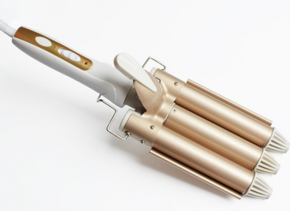 Ceramic Glaze Egg Roll Three Stick Curling Iron