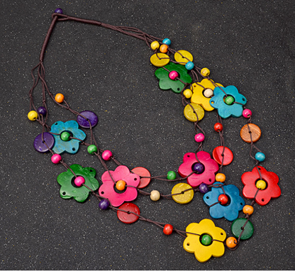 Bohemian Multi-layer Floral Pendant Necklace