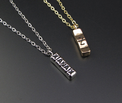 Pill Letter Necklace with Alloy Pendant