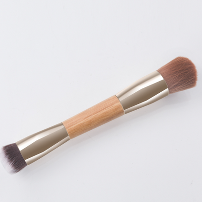 Wooden Handle Nylon Loose Powder & Blush Makeup Brush