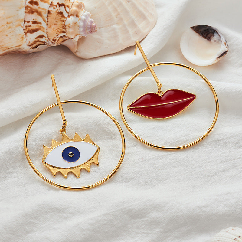 Bohemian Punk Lip Earrings