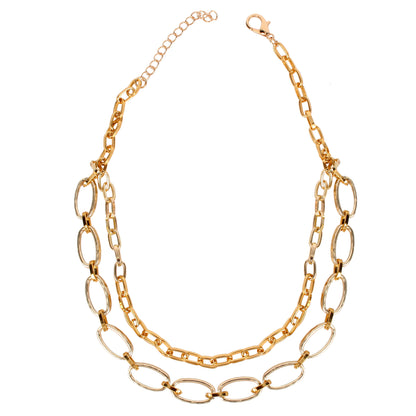 Trendy Gold Double Layer Choker Necklace