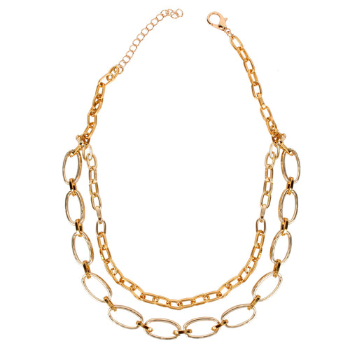 Trendy Gold Double Layer Choker Necklace