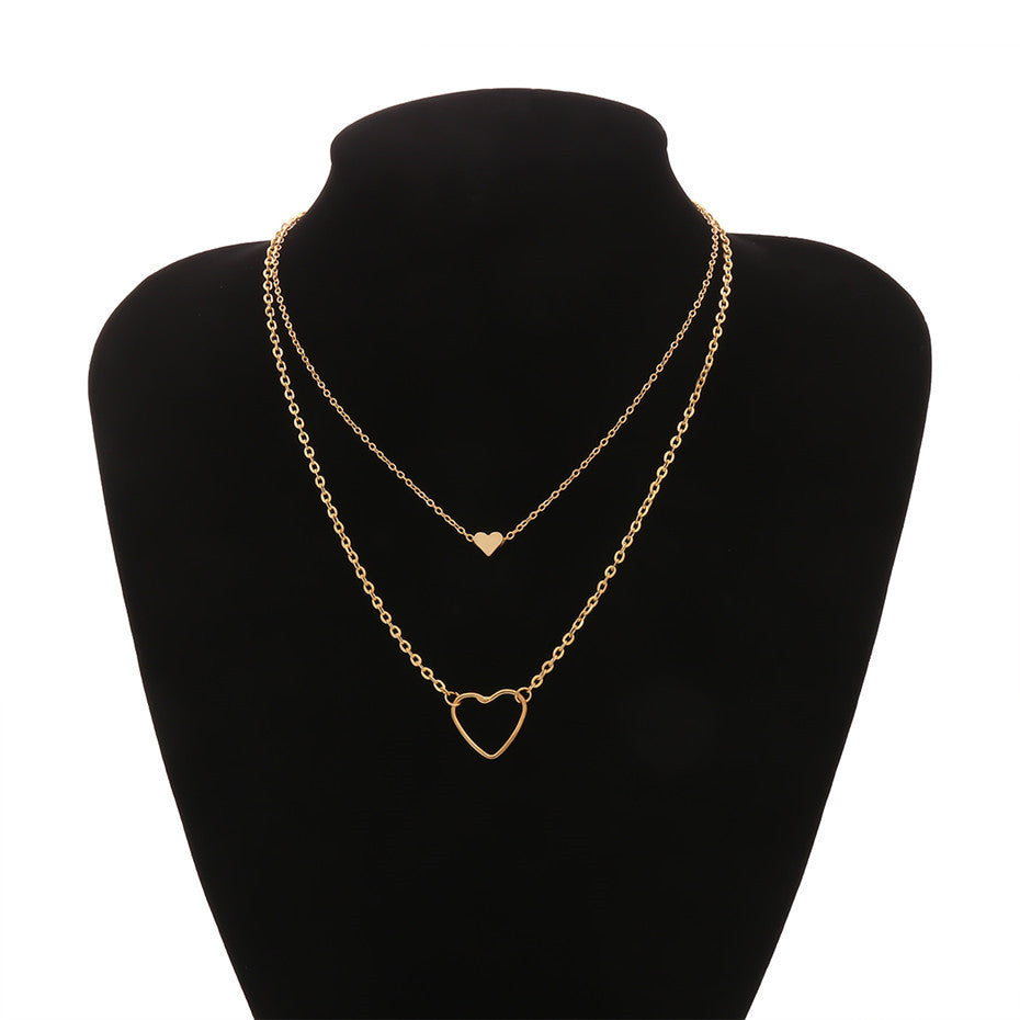 Layered Heart Pendant Necklace for Women - Fashionable Design