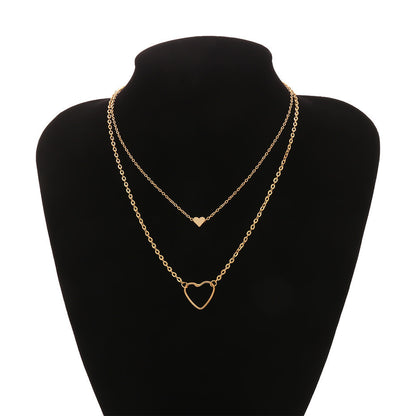 Layered Heart Pendant Necklace for Women - Fashionable Design