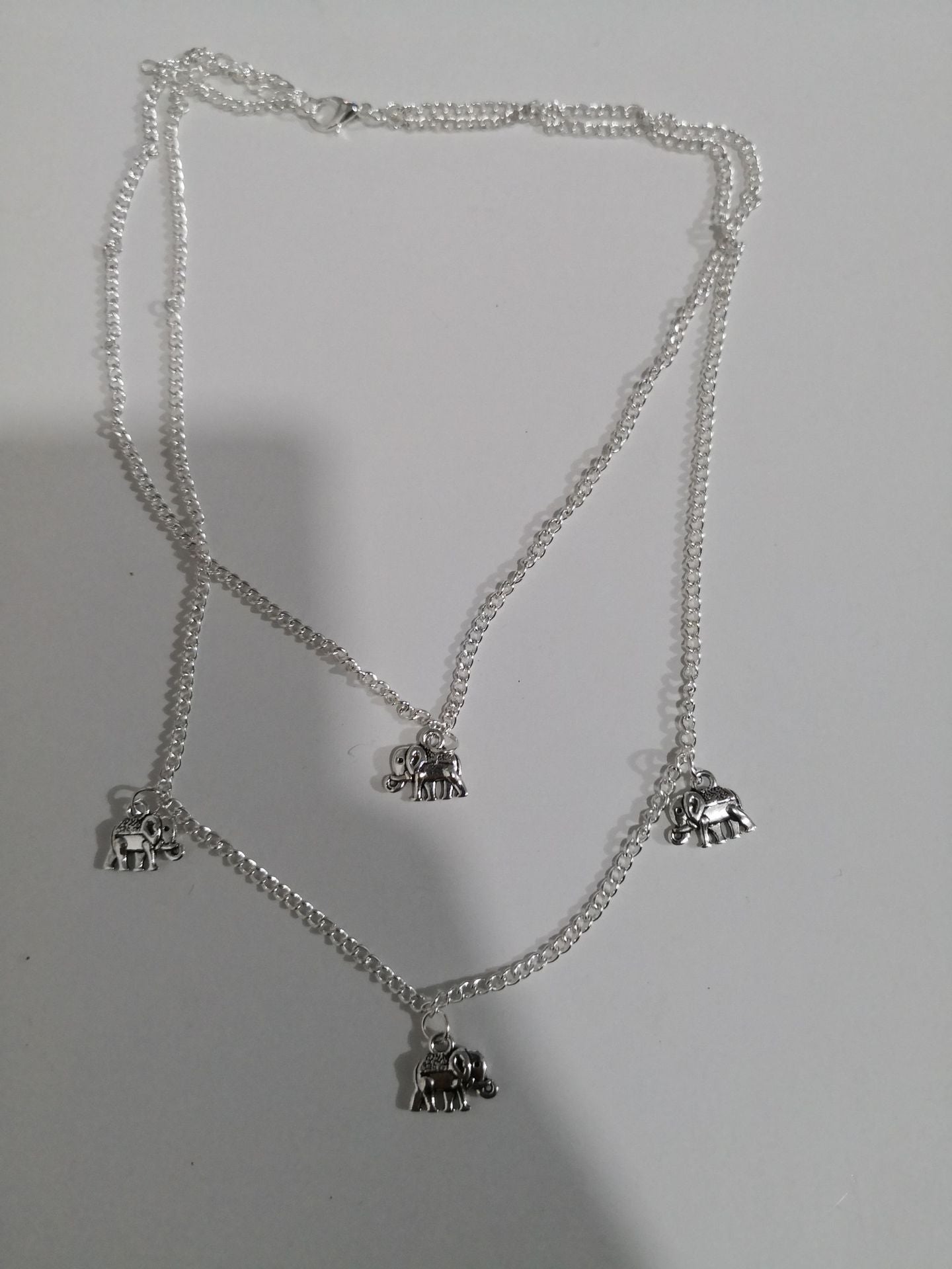 Vintage Fashion Elephant Pendant Layered Necklace