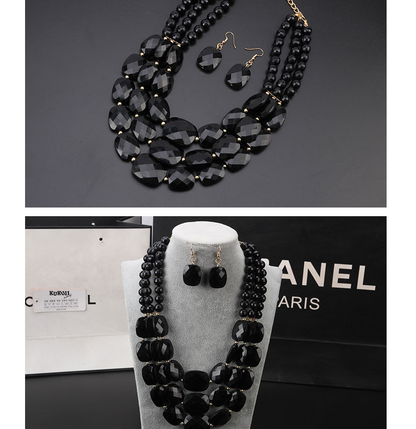 Flower Necklace Jewelry Set