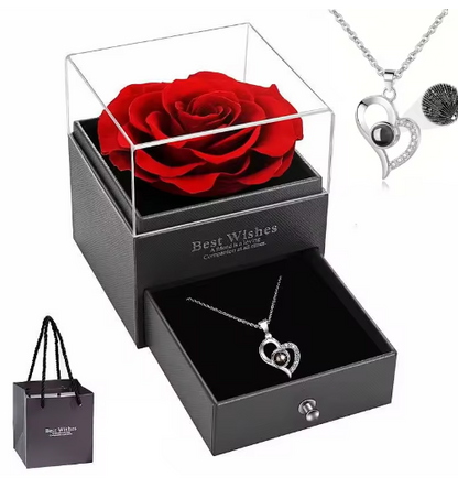 Heart-Shaped Sterling Silver Jewelry Set