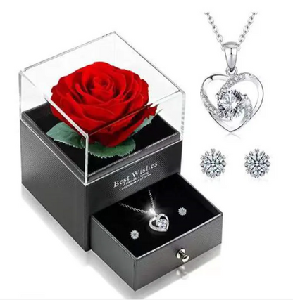 Heart-Shaped Sterling Silver Jewelry Set