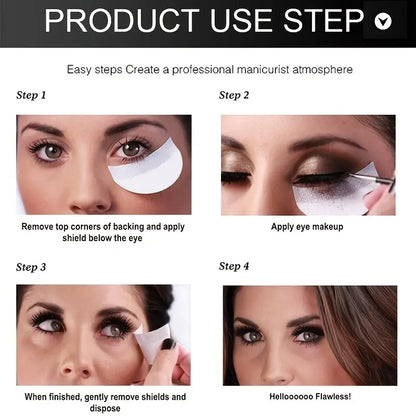Half-Moon Shape Eyeshadow Patches for Makeup Residue