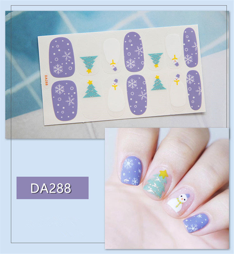 Christmas Nail Polish Film Stickers for Full Nails