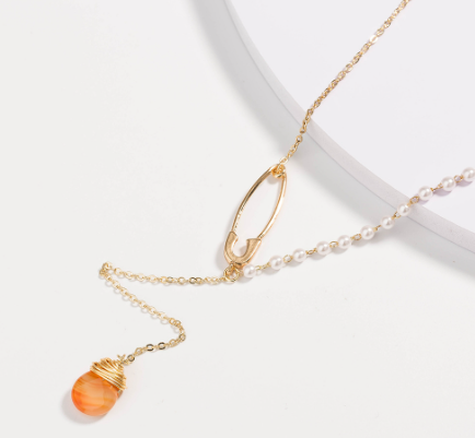 Trendy Layered Shell Necklace with Pearl Letter Pendant