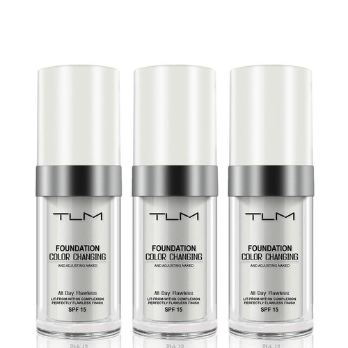 3PCS TLM Concealer Cover Cream Flawless Colour Changing Warm Skin Tone Foundation Makeup Base Nude Face Liquid Cover Concealer