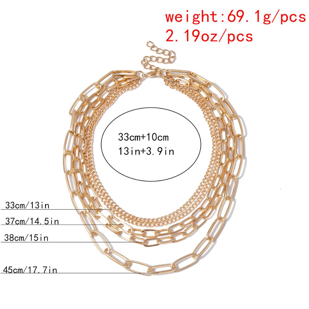 Layered Chain Necklace - Vintage Punk Style for Women