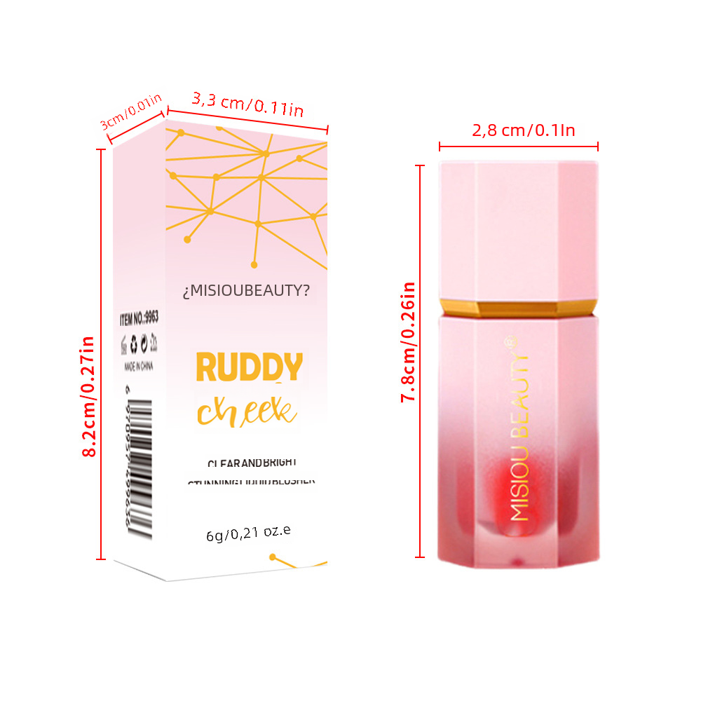 Long-Lasting Waterproof Liquid Blush Stick for Makeup