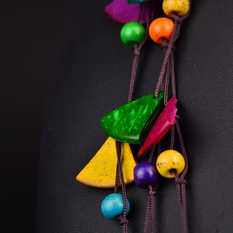 Bohemian Vintage Multi-Layered Necklace with Pendant