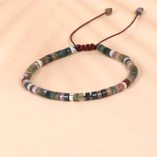 Woven Stone Bead Bracelet Jewelry