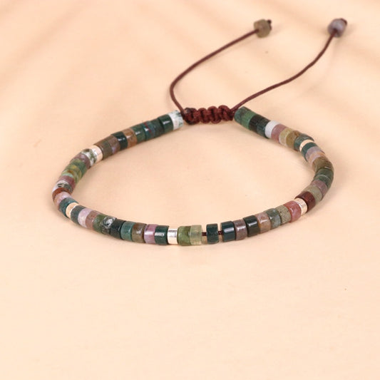 Woven Stone Bead Bracelet Jewelry