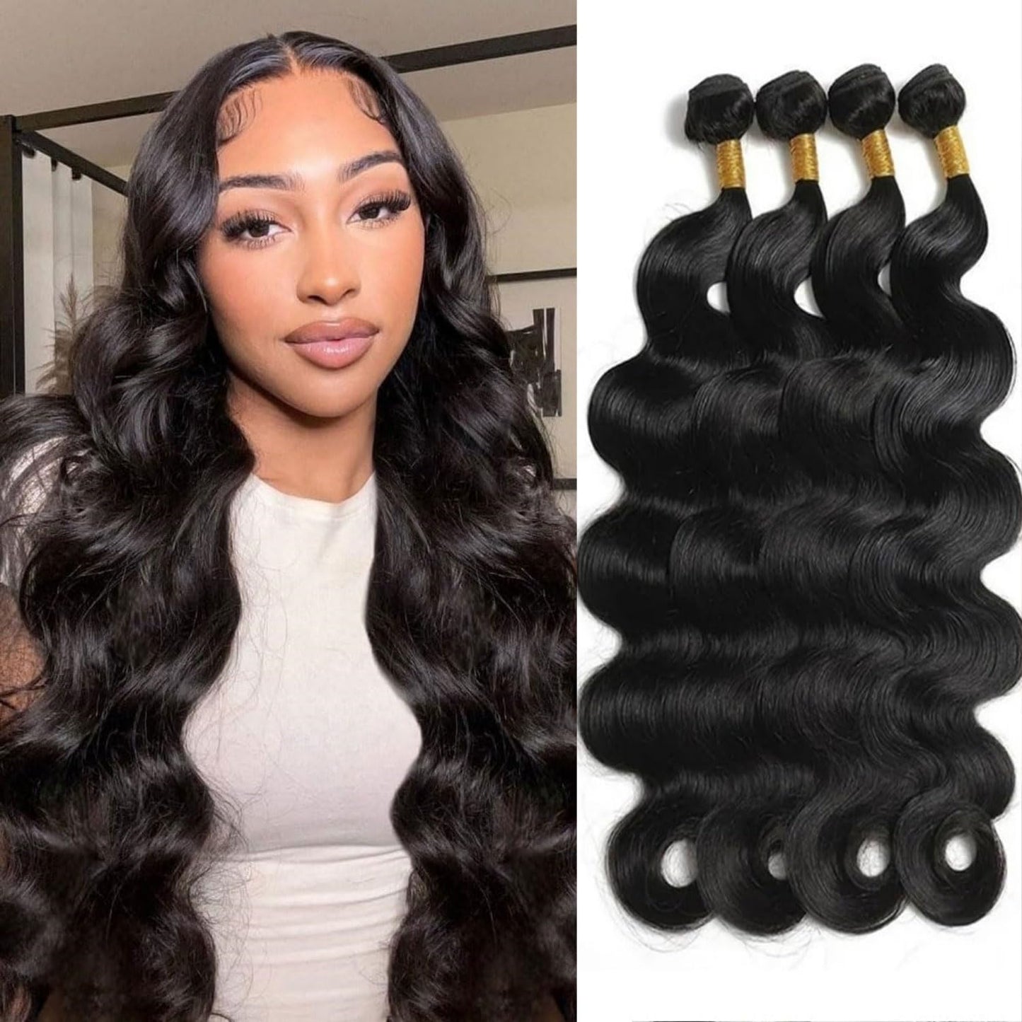 12A Bundles Human Hair Body Wave 24 24 26 26 Inch Huma