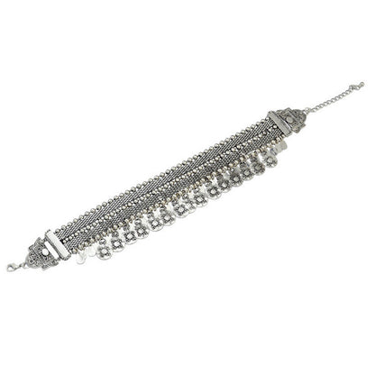 Fashionable Layered Alloy Leaf Necklace & Earrings Set