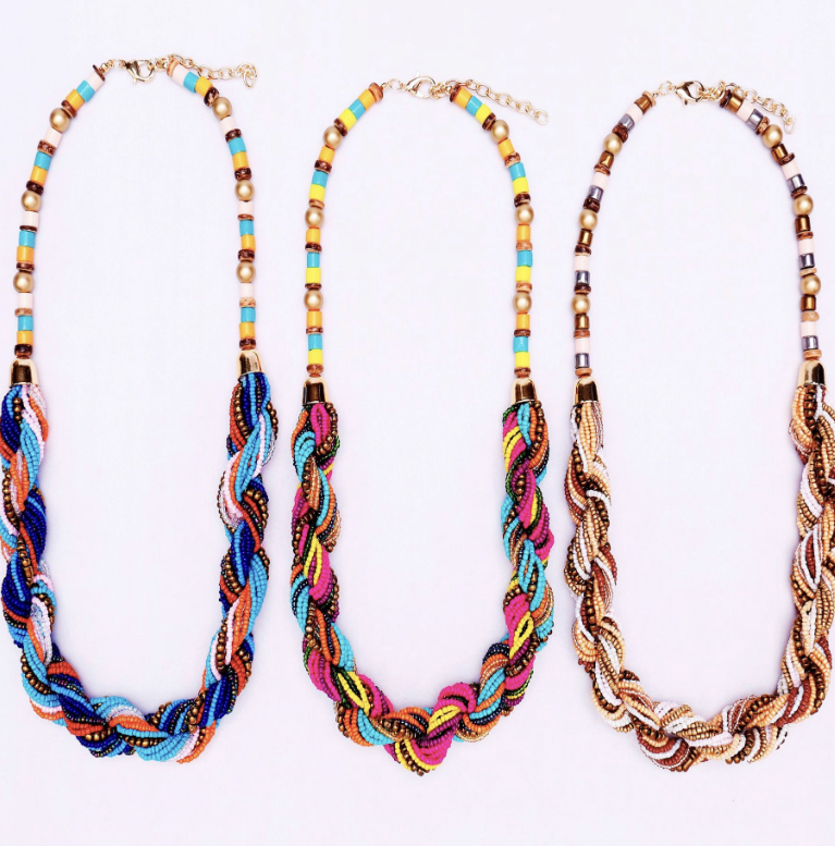 Bohemian Multi-Colored Beaded Necklace (Ethnic Style)