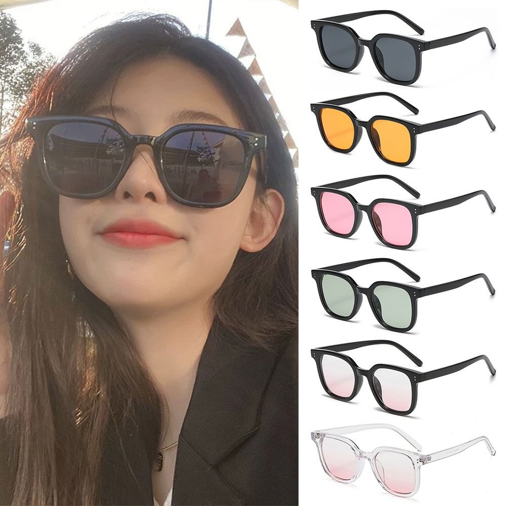 No Makeup Gradient Blush Square UV400 Protective Sunglasses