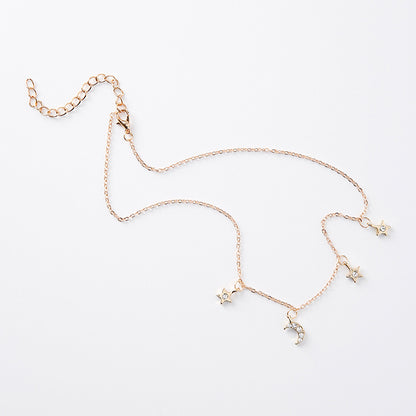Star and Moon Necklace, Choker Style