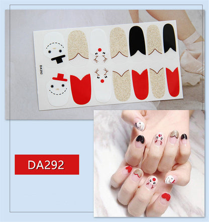 Christmas Nail Polish Film Stickers for Full Nails