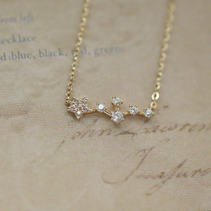 Starry Sky S925 Sterling Silver Heart Necklace for Girls
