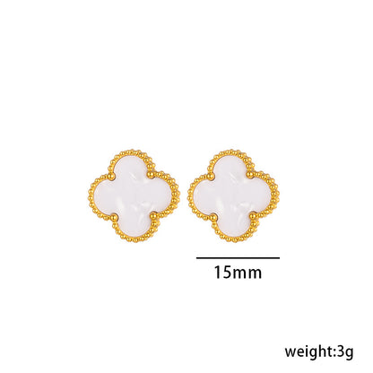 High-End Four Leaf Clover Titanium Steel Necklace