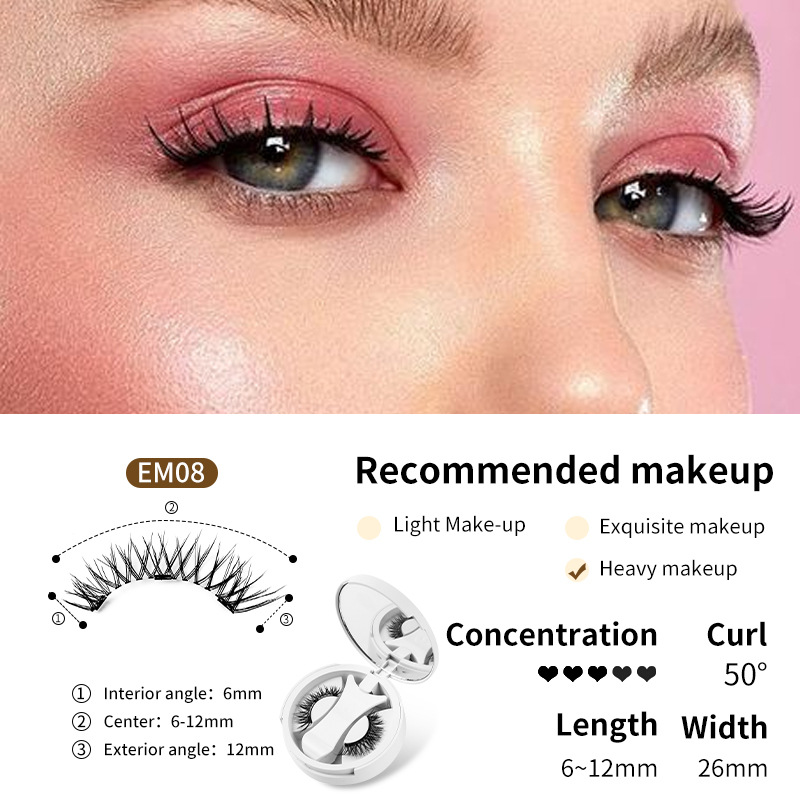 Magnetic False Eyelashes with Storage Box