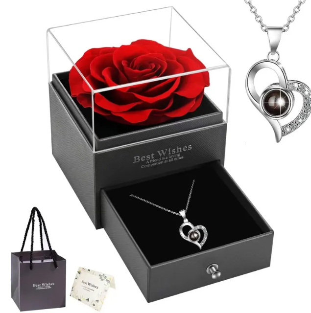 Heart-Shaped Sterling Silver Jewelry Set